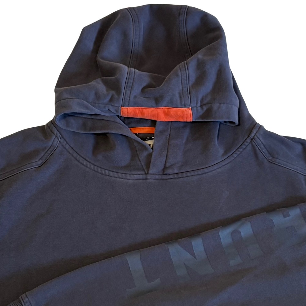 Brunt The Levin Hoodie Mens 2XL Navy Blue Pullover Workwear Sleeve Logo